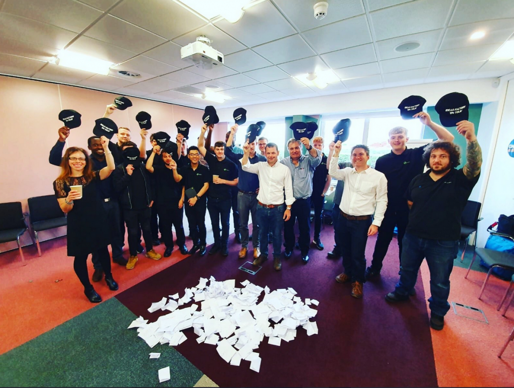 Apprentices taking part in company activities