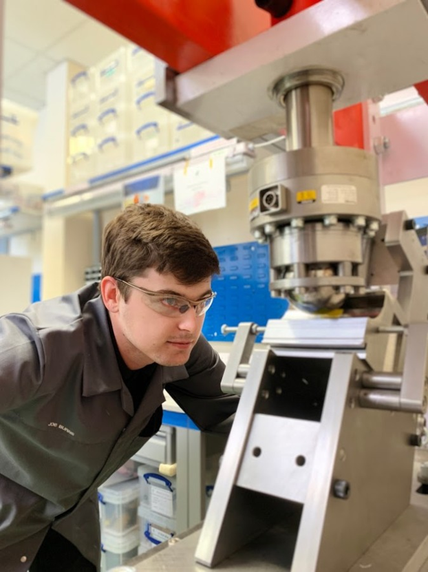 Apprentice conducting testing